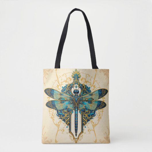 Ingewikkelde Libelle Kunst Tote Bag (Voorkant)