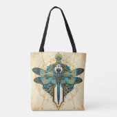 Ingewikkelde Libelle Kunst Tote Bag (Achterkant)