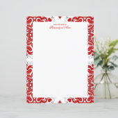 Ingewikkelde liefdesnotities - rood ongevoerd papi (Staand voorkant)