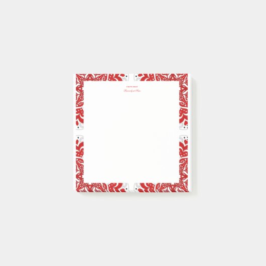 Ingewikkelde liefdesnotities - rood - post het post-it® notes (Voorkant)