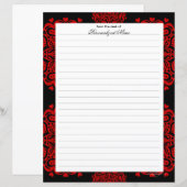 Ingewikkelde liefdesnotities - zwart gevoerd papie (Voorkant / Achterkant)