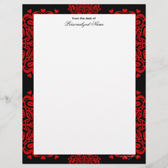 Ingewikkelde liefdesnotities - zwart ongevoerd briefhoofd (Voorkant)