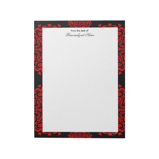 Ingewikkelde liefdesnotities - zwart ongevoerd Not Notitieblok (Linkerzijde)