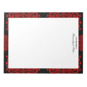 Ingewikkelde liefdesnotities - zwart ongevoerd Not Notitieblok (Voorkant)