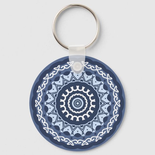 Ingewikkelde Mandala Design sleutelhanger (Voorkant)