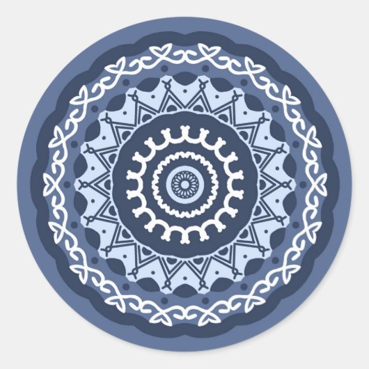 Ingewikkelde Mandala Design sticker (Voorkant)