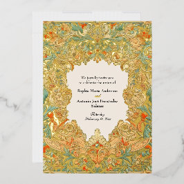 Ingewikkelde motieven & filigraan betovering, folie uitnodiging