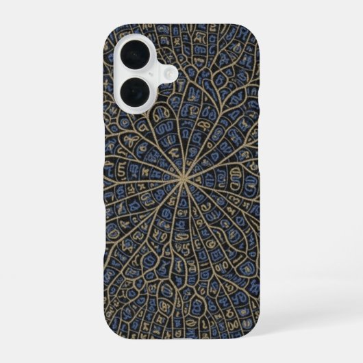 Ingewikkelde Mozaïek Script Hoesje iPhone 16 Hoesje (Achterkant)