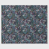 Ingewikkelde ontwerper Bloemen Kerstbomen op de Ma Cadeaupapier (Vlak)