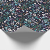 Ingewikkelde ontwerper Bloemen Kerstbomen op de Ma Cadeaupapier (Hoek)