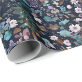 Ingewikkelde ontwerper Bloemen Kerstbomen op de Ma Cadeaupapier (Rol Hoek)