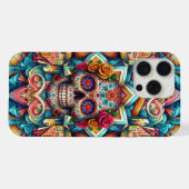 Ingewikkelde patronen Suikerschedel iPhone Hoesje (Achterkant horizontaal)