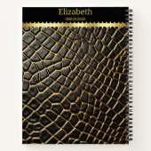 Ingewikkelde patronen van de huid van een giftige  notitieboek (Achterkant)