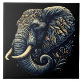 Ingewikkelde pattereerde olifantenkunst tegeltje (Voorkant)