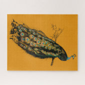 ingewikkelde pauwenmosterd geel legpuzzel (Horizontaal)