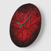 Ingewikkelde rode mandala hart romantische boho pa grote klok (Hoek)