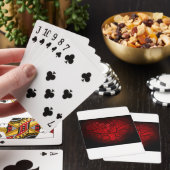 Ingewikkelde rode mandala hart romantische boho pa pokerkaarten (Insitu)