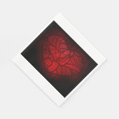 Ingewikkelde rode mandala hart romantische boho pa servet (Hoek)