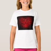 Ingewikkelde rode mandala hart romantische boho pa t-shirt (Voorkant)