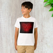 Ingewikkelde rode mandala hart romantische boho pa t-shirt