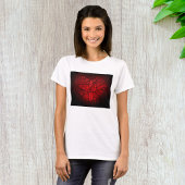 Ingewikkelde rode mandala hart romantische boho pa t-shirt