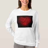 Ingewikkelde rode mandala hart romantische boho pa t-shirt (Voorkant)