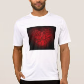Ingewikkelde rode mandala hart romantische boho pa t-shirt (Voorkant)