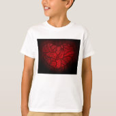 Ingewikkelde rode mandala hart romantische boho pa t-shirt (Voorkant)