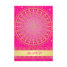 Ingewikkelde Roze, Gouden Krullen Huwelijks RSVP K