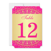 Ingewikkelde Roze Gouden Krullen Sterren Tafel Num