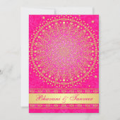 Ingewikkelde roze gouden rollen sterren bruiloft u kaart (Voorkant)