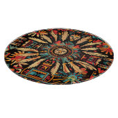 Ingewikkelde saffier "Aztec Dream" glazen hakdoos Snijplank (Hoek)