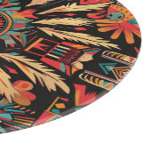 Ingewikkelde saffier "Aztec Dream" glazen hakdoos Snijplank (Hoek)