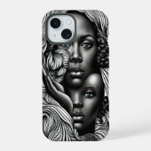 Ingewikkelde schoonheid ogen van de ziel iPhone 15 case (Achterkant)