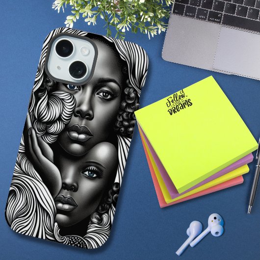 Ingewikkelde schoonheid ogen van de ziel iPhone 15 case