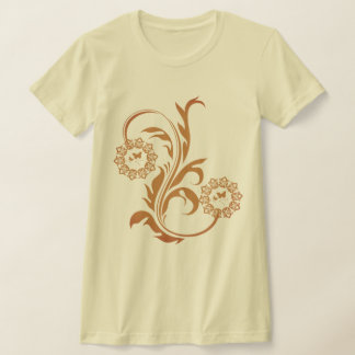 Ingewikkelde Sierlijke Mandala Bloem en Vlinders T-shirt