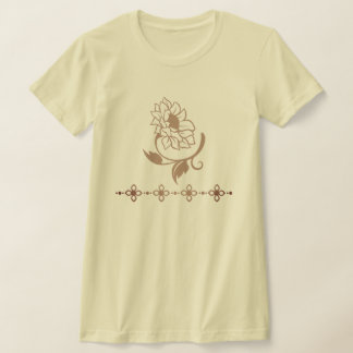 Ingewikkelde Sierlijke Zonnebloem en Bloemige Sche T-shirt