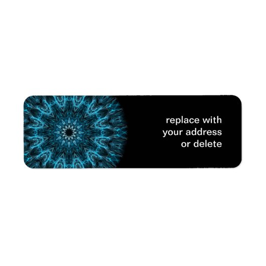 ingewikkelde sneeuwvlok etiket (Voorkant)