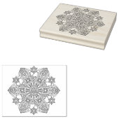 Ingewikkelde sneeuwvlok ontwerp reus rubberen stem rubberstempel (Gestempeld)