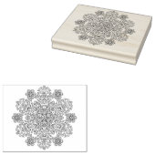 Ingewikkelde sneeuwvlok ontwerp reus rubberen stem rubberstempel (Gestempeld)