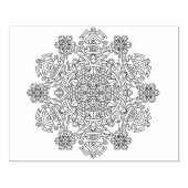 Ingewikkelde sneeuwvlok ontwerp reus rubberen stem rubberstempel (Afrduk)