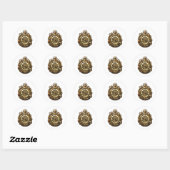 Ingewikkelde Steampunk Zakhorloge Sticker (Vel)
