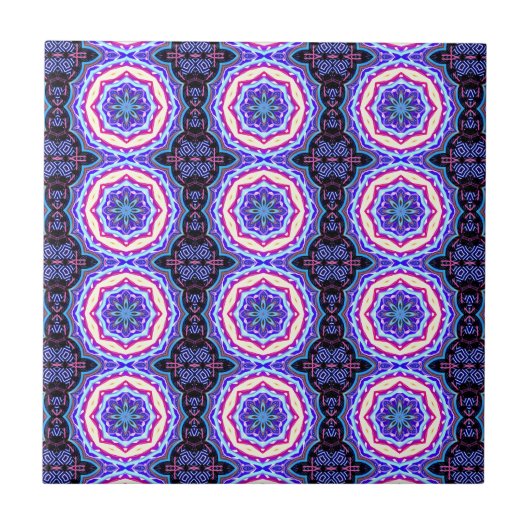 ingewikkelde " tibetan mandala " - cirkels tegeltje (Voorkant)