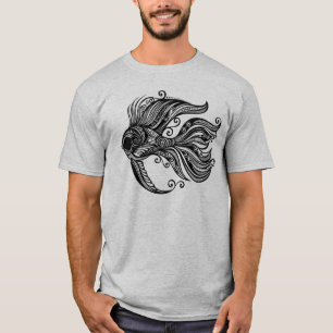 Ingewikkelde Tribale Mandala Betta Vis Sieraad T-S T-shirt