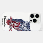 Ingewikkelde Uil houtsnijwerk Case-Mate iPhone Case (Achterkant (horizontaal))
