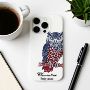 Ingewikkelde Uil houtsnijwerk iPhone 16 Pro Hoesje