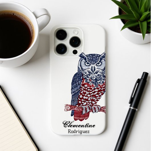 Ingewikkelde Uil houtsnijwerk Case-Mate iPhone Case