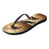 Ingewikkelde Vleugels: De Muggen Fractale Kunst Teenslippers (Schuin)