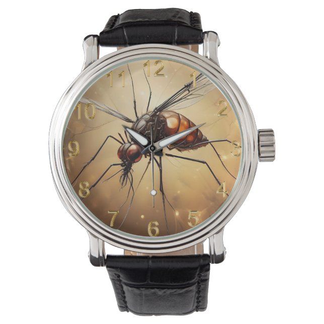Ingewikkelde vleugels: de muggenfractale kunst horloge (Voorkant)