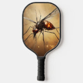 Ingewikkelde vleugels: de muggenfractale kunst pickleball paddle (Achterkant)